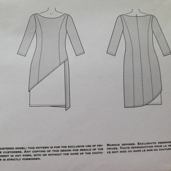Vogue Dress Sewing Pattern Size 6-14 Tom Linda Platt 1470 UNCUT Overdress Layer - Picture 8 of 11